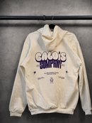 BRUSA DE FRIO OFF-WHITE C/ ROXO (MOLETOM)
