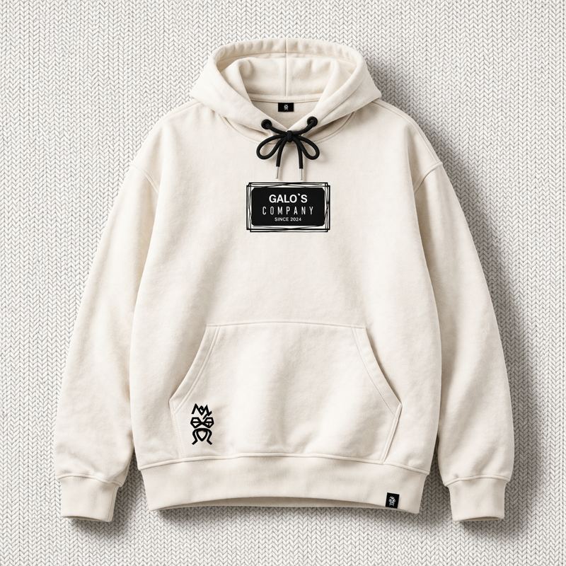 BRUSA DE FRIO OFF-WHITE CANGURU (MOLETOM)